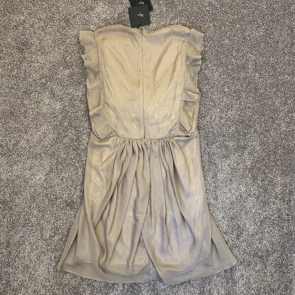 Ryu Women's Dress Size S Beige Sleeveless V-Neck Back Zipper Knee Length NWT - Picture 11 of 15